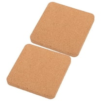 DEEPCRAFF 2Pcs Small Cork Board for Office Wall Decoration and Photo Display Khaki 5.89X5.89X0.59in