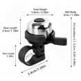 thumbnail image 4 of Ohmyroo Aluminum Alloy Bike Bell, Bicycle Handlebar Horn For Adults Kids, Mountain Road Bike Cycling Safety Ringer With Quick Screwdriver Mount Install, 4 of 6