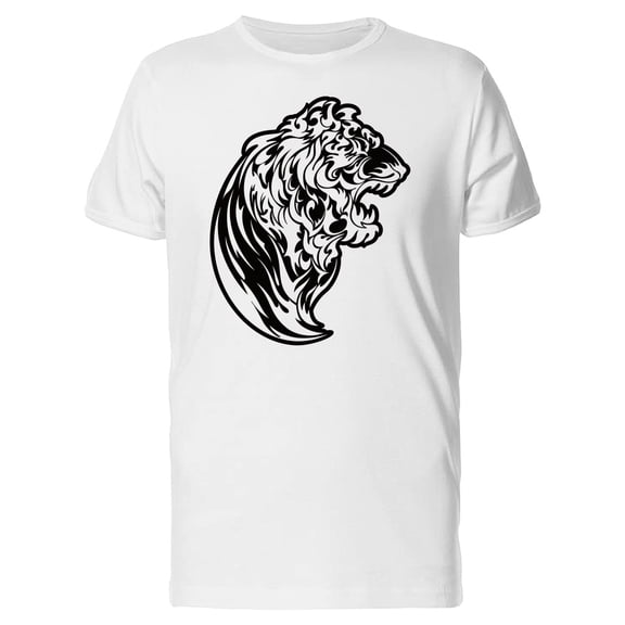 Sketch Of A Tribal Tiger Head T-Shirt Men -Image by Shutterstock, Male Large