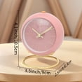 thumbnail image 5 of REGALWOVEN Spherical Mechanical Alarm Clock, Metal Casing, with Ring Stand, Ideal for Bedroom Nightstand Orange 4.1"L x 2.5"W x 3.5"H, 5 of 5