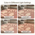 thumbnail image 6 of ODIKA 5'x7' Warm Terracotta Blossom Elegance Design Washable Area Rug Minimalist Floral Patterns for Modern Decor for Guest Room, Lounge, Apartment, Non-Slip Low Profile, Stain Resistant, 6 of 6