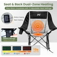 thumbnail image 5 of Lilypelle Portable Oversized Rocking Camping Chair for Adults, Fully Padded Folding Outdoor Lawn Chair with Cooler Bag & Side Pocket, Recliner Chair for Camp, Patio, Backyard, Loads up to 400 lbs, 5 of 7