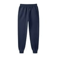 thumbnail image 5 of YDKZYMD Mens Joggers Cargo Sweatpants Fleece Drawstring with Pocket Athletic Cinch Bottom Sweatpants Winter Warm Heavyweight Joggers Pants Workout Hiking Baggy Pants Navy XL, 5 of 6