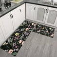 thumbnail image 2 of Pioneer Flower Floral Print Pattern Kitchen Rugs Sets Of 2,Anti Fatigue Kitchen Mat Rugs Non Slip Washable,Decorative Kitchen Floor Mats for Kitchen,Sink,Laundry,17"x30"+17"x47", 2 of 7