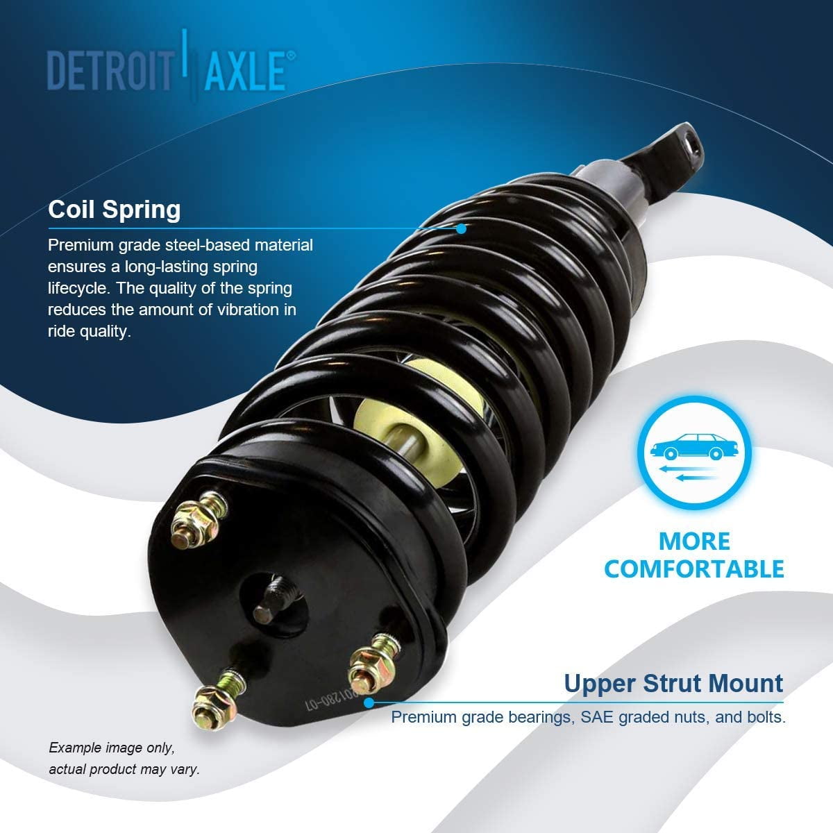 Detroit Axle - 4WD Front Struts for 2006 2007 2008 Dodge Ram 1500 Complete 2 Struts w/Coil Spring Replacement Left & Right Quick Install Ready Struts Assembly