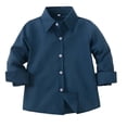 thumbnail image 5 of JUMEYU Uniform Shirts for Boys Long Sleeve Boys' Long Sleeve Dress Shirts Formal Uniform 5T 6T (Navy,5-6 Years), 5 of 5