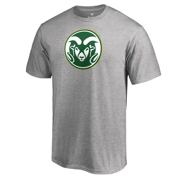 Men's Ash Colorado State Rams Primary Team Logo T-Shirt