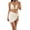 Beige |#34, variant on 2 Piece Sarong Coverups for Women Beach Vacation Fishnet See Thru Tie Side Bathing Suit Cover Up Mini Skirt (Beige,S)