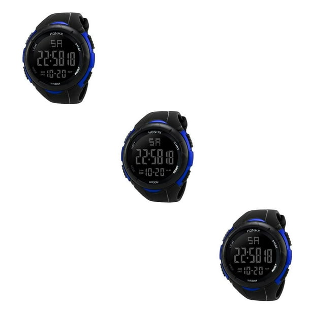 Minnieouse TPU Man Watch Portable Week Display Exercising Electronic Outdoor Indoor Wristwatch Gifts Christmas Watches Home Birthday Type6 NO6