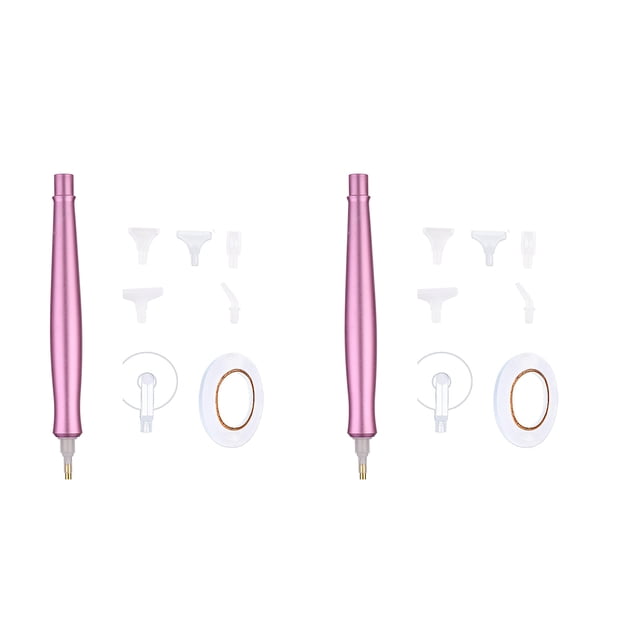 Methold Bolígrafo de diamante con agarre cómodo, eléctrico, doble, reemplazable, ligero, colorido, de precisión, ergonómico, de moda. pinturas rosa
