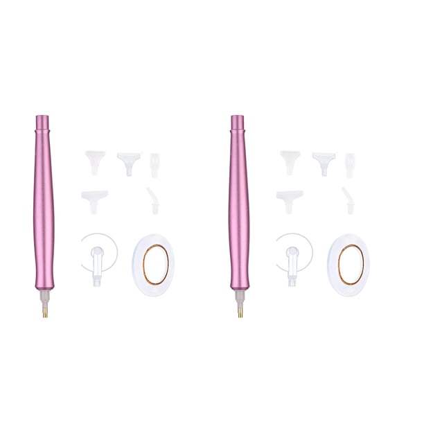 Methold Bolígrafo de diamante con agarre cómodo, eléctrico, doble, reemplazable, ligero, colorido, de precisión, ergonómico, de moda. pinturas rosa