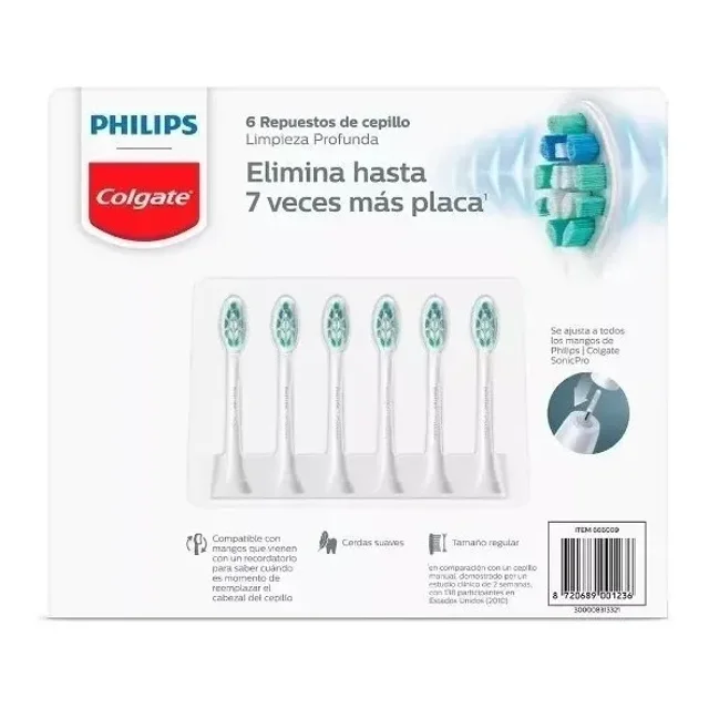 Repuestos De Cepillo Philips Sonic Pro 6 Piezas Suave