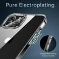 thumbnail image 3 of For Apple iPhone XR Hybrid HD Crystal Clear Hard PC Back Gummy TPU Frame Slim with Chromed Buttons Cover ,Xpm Phone Case [ Transparent ], 3 of 7