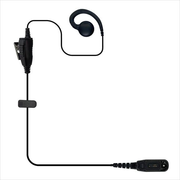 MONICONA Single Wire C Ring Headset Earpiece with Mic for Motorola Radios APX