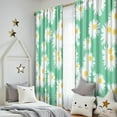 thumbnail image 5 of Blackout Kids Curtains,Green Daisy Flower Yellow Centers Pattern Childrens Insulated Curtains Set Of 2,Bedroom Essentials,Toddler Room Decor 52"x84", 5 of 5