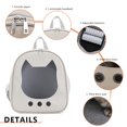 thumbnail image 2 of Mochila de animales de PU Ventana transparente Suministros para mascotas resistentes al desgaste (Caqui), 2 of 8