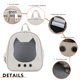 thumbnail image 2 of Mochila de animales de PU Ventana transparente Suministros para mascotas resistentes al desgaste (Caqui), 2 of 8