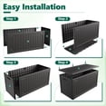 thumbnail image 5 of WLLJOY 100 Gallon Outdoor Storage Resin Deck Box, Lockable Patio Outdoor Storage Box for Furniture, Garden Tools and Tools Storage, Waterproof, Black, 5 of 8
