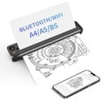thumbnail image 1 of Impresoras portátiles inalámbricas Rongta para viajes, con WiFi y Bluetooth, impresora térmica sin tinta para uso escolar, de oficina y doméstico, compatible con Android, iOS y portátiles (F81), 1 of 5