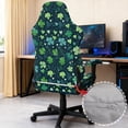 thumbnail image 4 of Jiueut Green Shamrock Heart Print Gaming Chair Cover Pack of 4, Washable Computer Chair Slipcovers with 2 PCS Armrest Cover Universal Desk Chair Seat Protector Saint Patrick's Day Decor, 4 of 7