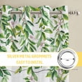 thumbnail image 6 of Spring Botanical Kitchen Curtains Window Panels, Watercolor Leaves Flowers Birds Gray Wood Insulated Window Treatment Curtain, Grommet Curtains for Bedroom/Living Room/Bathroom, 2 Piece 27.5"Wx39"L, 6 of 8