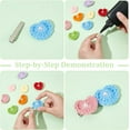thumbnail image 4 of 32 PCS 8 Colors Pearl Crochet Heart Appliques 1.0x1.3inches Heart Shaped Wool Sew on Crochet Patches Mini Knitted Handmade Heart Pearl Appliques for DIY Cloth Bag Accessories DIY, 4 of 6