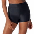 thumbnail image 1 of RELLECIGA Short de Planche Noir Taille Haute pour Femme Shorty Bas de Maillot de Bain Short de Bain avec Poches, 1 of 5