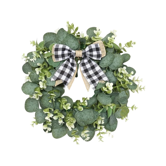 C Easter Wreath Artificial Flower Wreath Home Decor Door Hanging Shop Window Display Item Color C Plastic Material