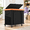 Black-4 Section-300L, variant on Laundry Basket With Wheels 150l Leather Patchwork Rolling Hamper Carts