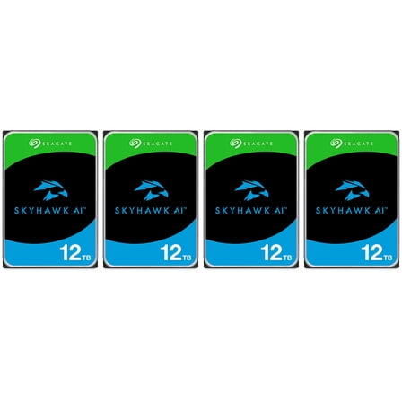 Seagate Seagate Skyhawk AI 12TB Video Internal Hard Drive HDD 3.5 Inch SATA 6Gb/s 512MB Cache 4pk