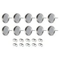 thumbnail image 1 of 80PCS Stainless Steel Time Ear Stud Trays and Ear Backs Round Bases for Jewelry Making DIY Earring, 1 of 7