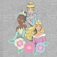 thumbnail image 2 of Junior's Disney Floral Princess Graphic Tee Heather Gray 3X, 2 of 4