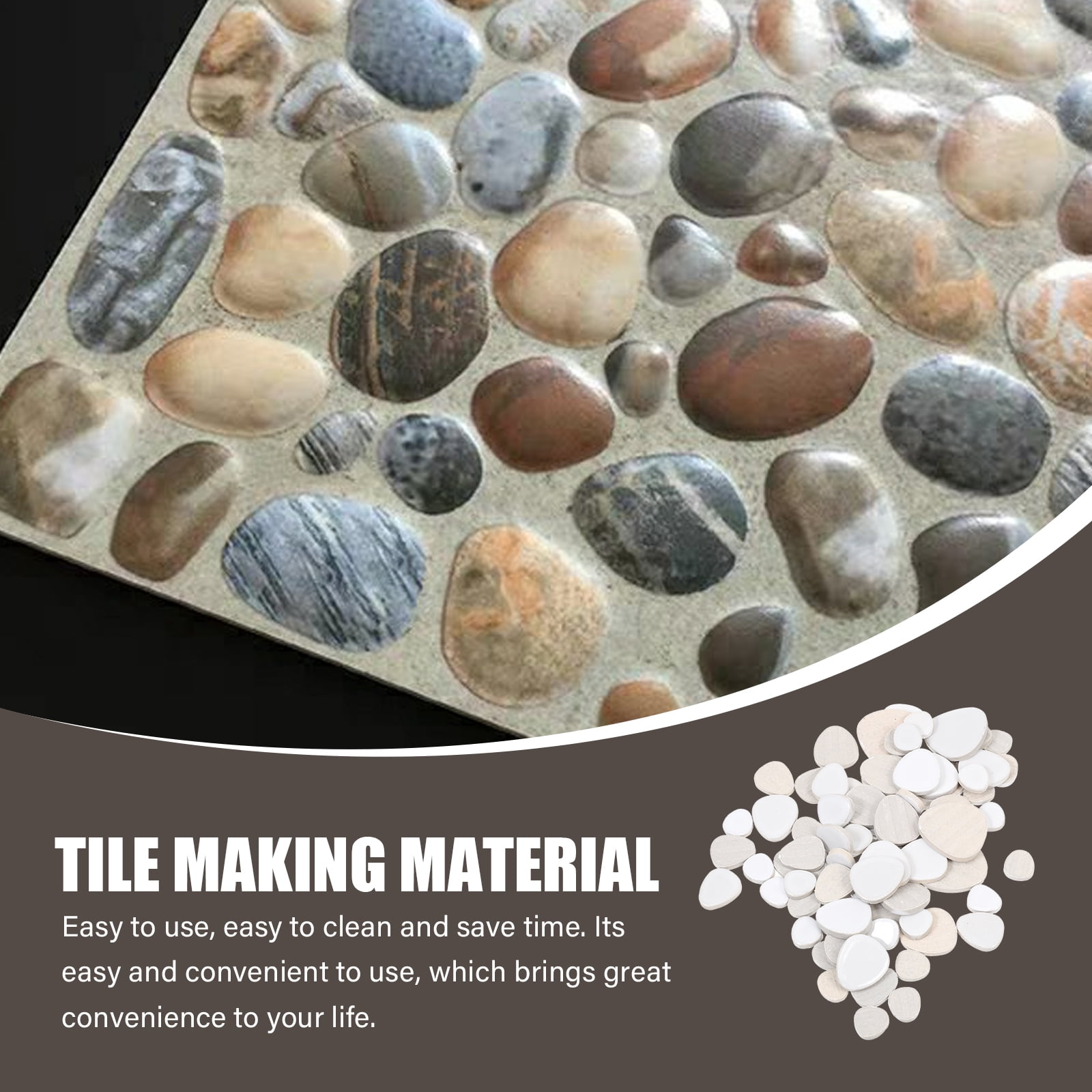 Tile Mosaic Assortment Household Decor Ceramic Tiles Stones Irregular Shape Unique Ceramics