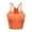Orange, variant on ibuvkizy Sports Bras for Women,Wirefree Mesh Breathable Underwear,Women's Crop Solid Washed Seamless Rib-Knit Camisole Crop Tank Tops Quick Drying Bra,Comfort Full Figure Bralettes