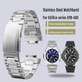 thumbnail image 2 of Correa de reloj para Casio Edifice Metal de acero inoxidable Farm Oak EFB-680 para hombre 5579 Cadena de reloj de 14 mm Pulsera con hebilla plegable, 2 of 5