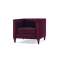 thumbnail image 1 of Jack Touffeté Smoking Accent Fauteuil Bordeaux, 1 of 10