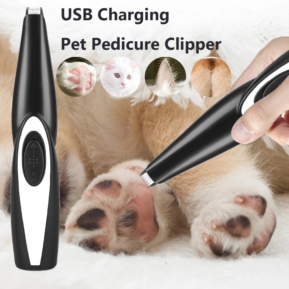 Dog Clippers Pet Foot Hair Trimmer Dog Growing Clipper USB Rechargeable