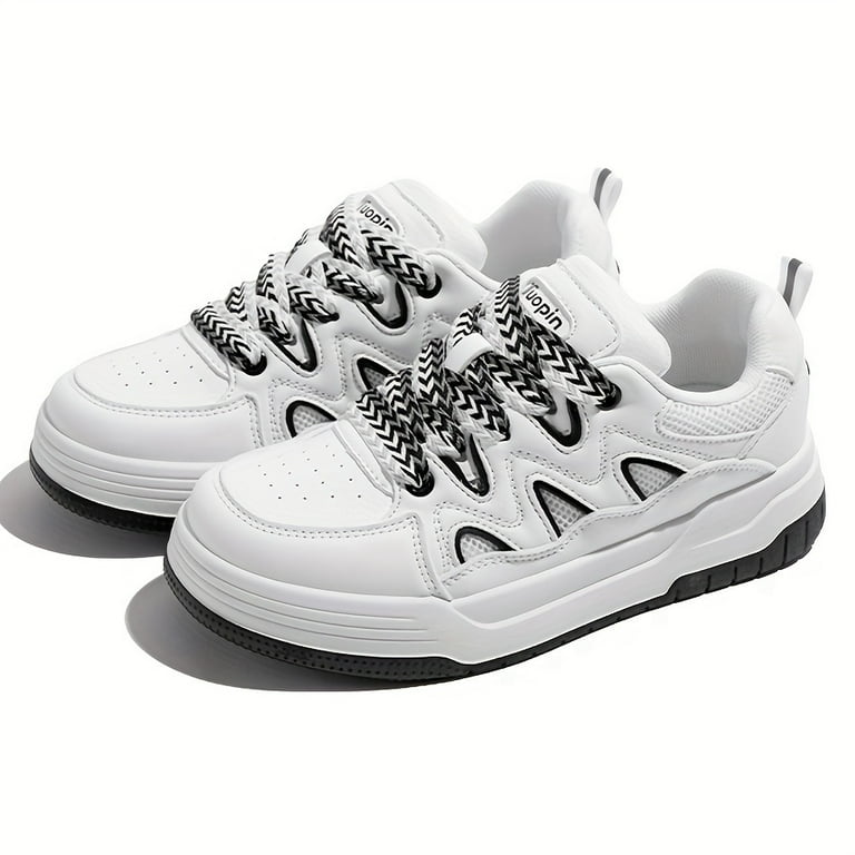FLTHDD Men s Vintage Old School Style Skateboard Shoes Comfy Non Slip Lace Up Durable Sneakers For Men s Outdoor Activities Gift Walmart