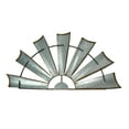 thumbnail image 2 of Zeckos Galvanized Metal Half-Windmill Wall Sculptures 34 inch Set of 2, 2 of 9