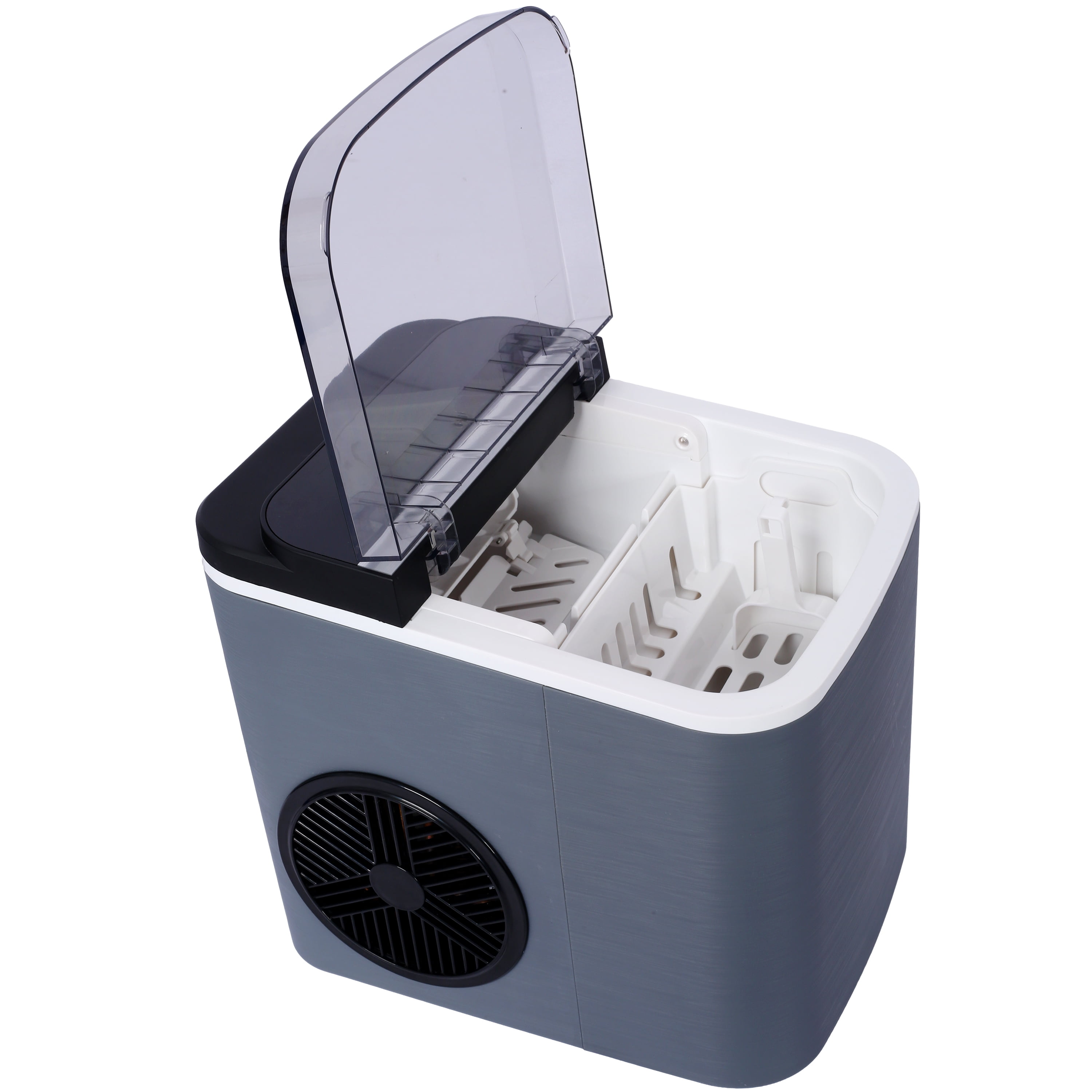 Ice Maker Countertop, Portable Ice Machine, Self-Cleaning Ice Makers with Basket and Scoop, 9 Cubes in 6 Mins, 26 lbs per Day, Ideal for Home, Kitchen,
