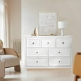 thumbnail image 3 of roomfitters Modern 7 Drawers Dresser 7 Drawers Cabinet,Chest of Drawers Closet Organizers and Storage Clothes Storage Drawers Cabinet for Living Room, Farmhouse Dresser Organizer White, 3 of 9