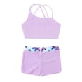 thumbnail image 4 of Linjinx Kids Girls Sports Swimming Workout Outfits Backless Tank Top Camisole Vest with Elastic Wide Lavender 10, 4 of 5