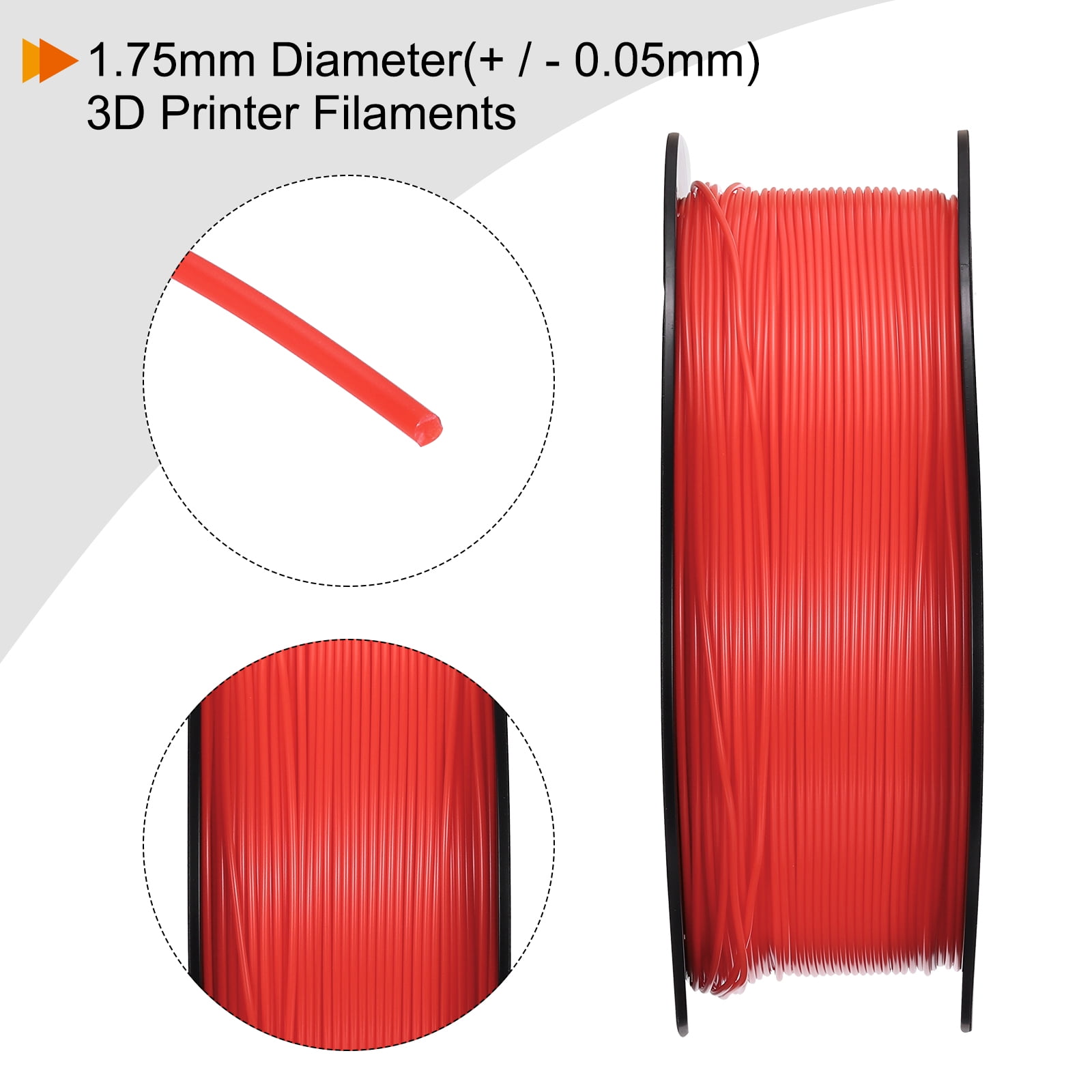 3D Printer Filament 1.75mm PLA Filaments Accuracy +/- 0.05mm Red