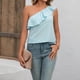 thumbnail image 3 of Camisa De Punto Superior Mujeres Cami Top Algodón suelto Sin mangas Sin espalda Ropa de vacaciones (Azul S) Cgtredaw para Mujer Azul T M, 3 of 6
