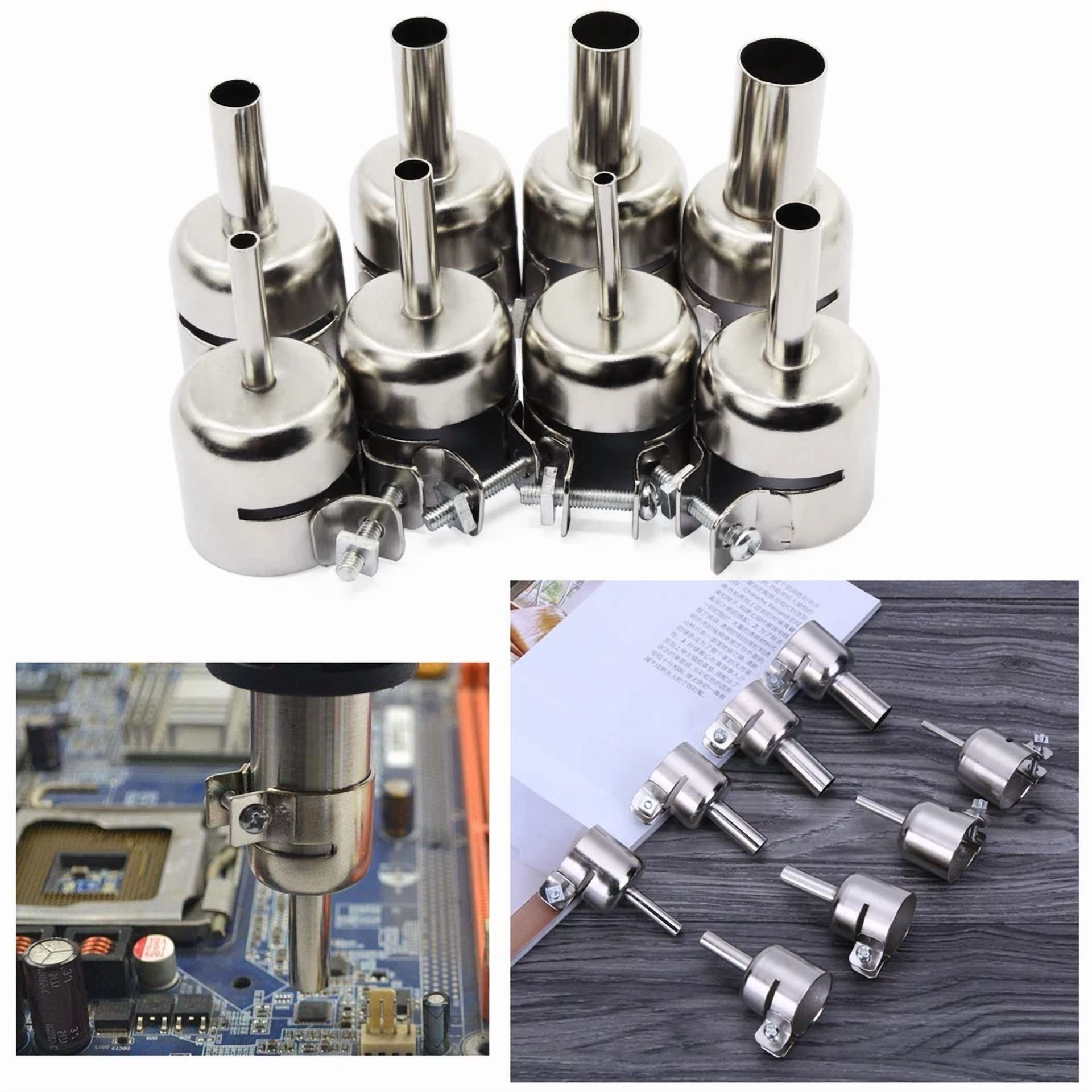 CIRCLE- 8Pcs Heat Gun Nozzle Set 3-12Mm For 850 Series Soldering Station Hot Air Tools