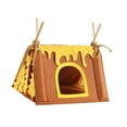 thumbnail image 4 of Hamster Tunnel Hideaway Nest Triangle Shape Soft Cloth Material Playful Tassels for Small Pet Squirrel Rat, 4 of 9