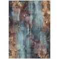 thumbnail image 4 of HomeRoots 623382 10 x 14 ft. Blue & Gold Floral Washable Transitional Indoor & Outdoor Rectangle Area Rug, 4 of 9