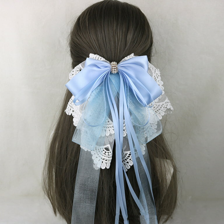 Cute Ribbon Lace Bow Hair Clips Girls Barrettes Hairpins Kids Hair