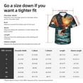 thumbnail image 6 of Lsque Textured Bald Eagle pattern Hawaiian Shirt for Men, Unisex Summer Beach Casual Short Sleeve Button Down Shirts-Small, 6 of 9