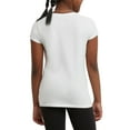 thumbnail image 4 of Hanes Girls Essential Tee 2-Pack, XL, White, 4 of 4